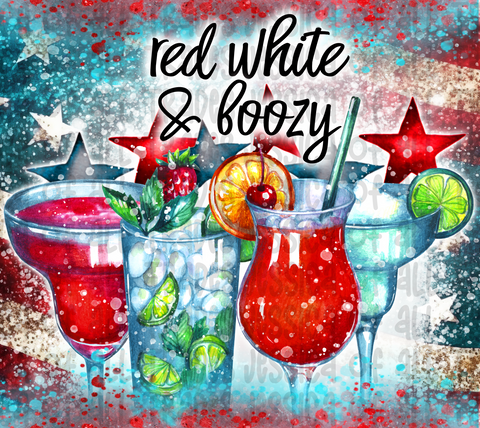 Red White and Boozy Margarita Tumbler