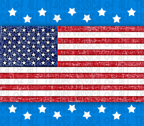 Simple American Flag Tumbler