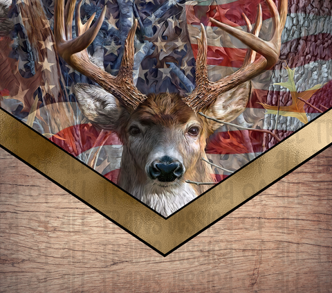 American Flag Deer Tumbler