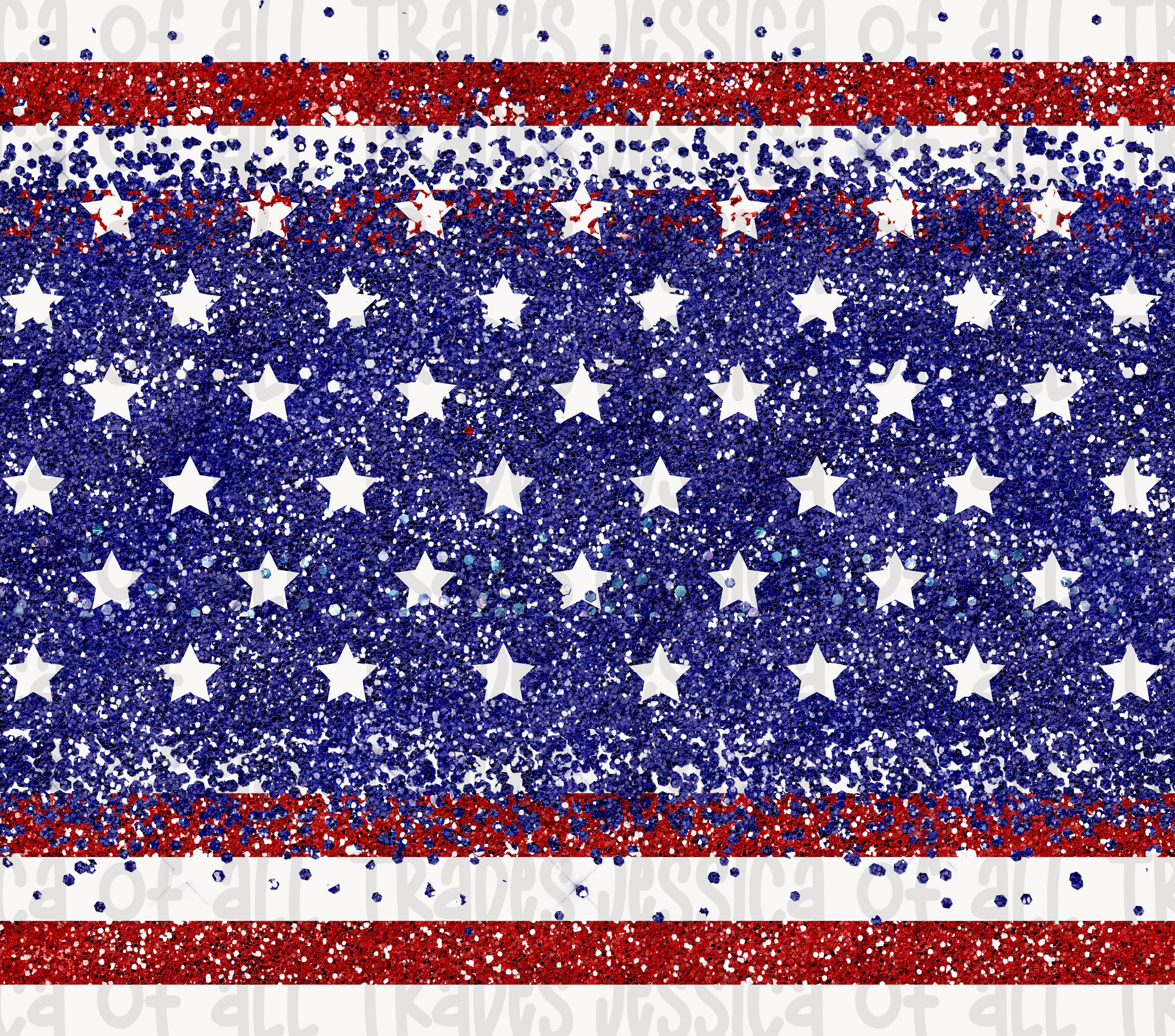 Sparkly American Flag Tumbler