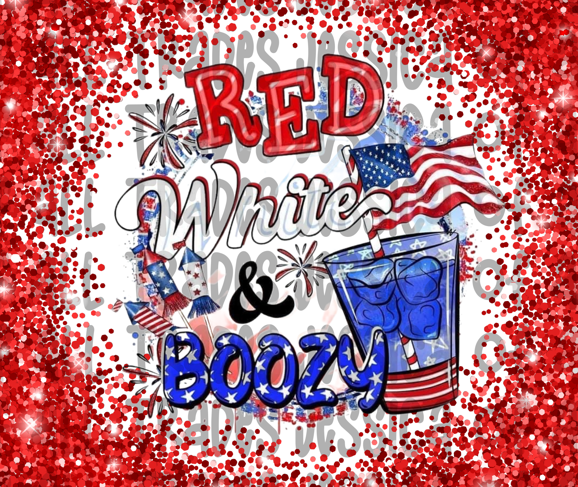 Red White and Boozy Tumbler