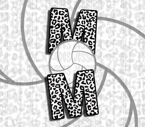 Mom Leopard Print Volleyball Tumbler