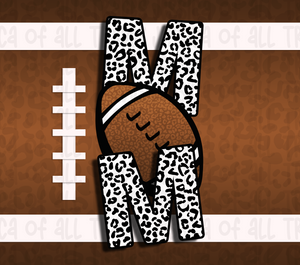 Mom Leopard Print Football Tumbler