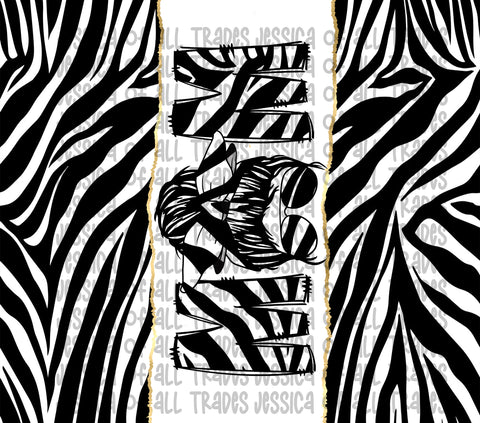 Mom Split Zebra Tumbler