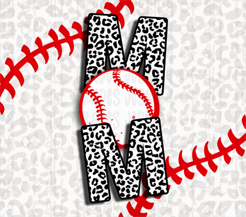 Mom Leopard Print Baseball Tumbler