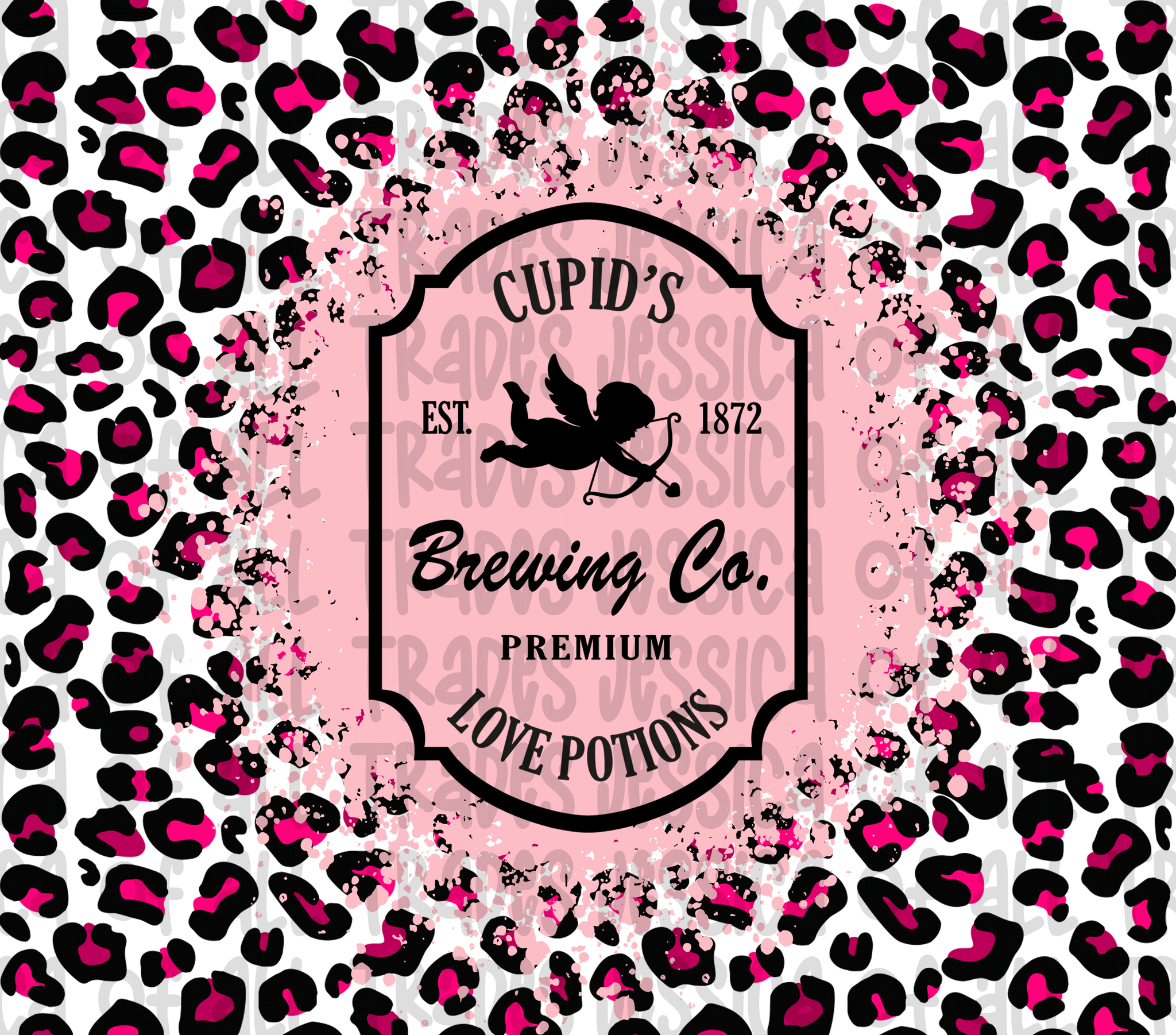 Cupid's Brewing Co Leopard Print Valentine Tumbler