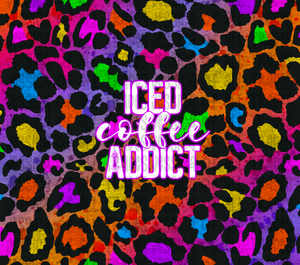 Iced Coffee Addict Leopard Tumbler