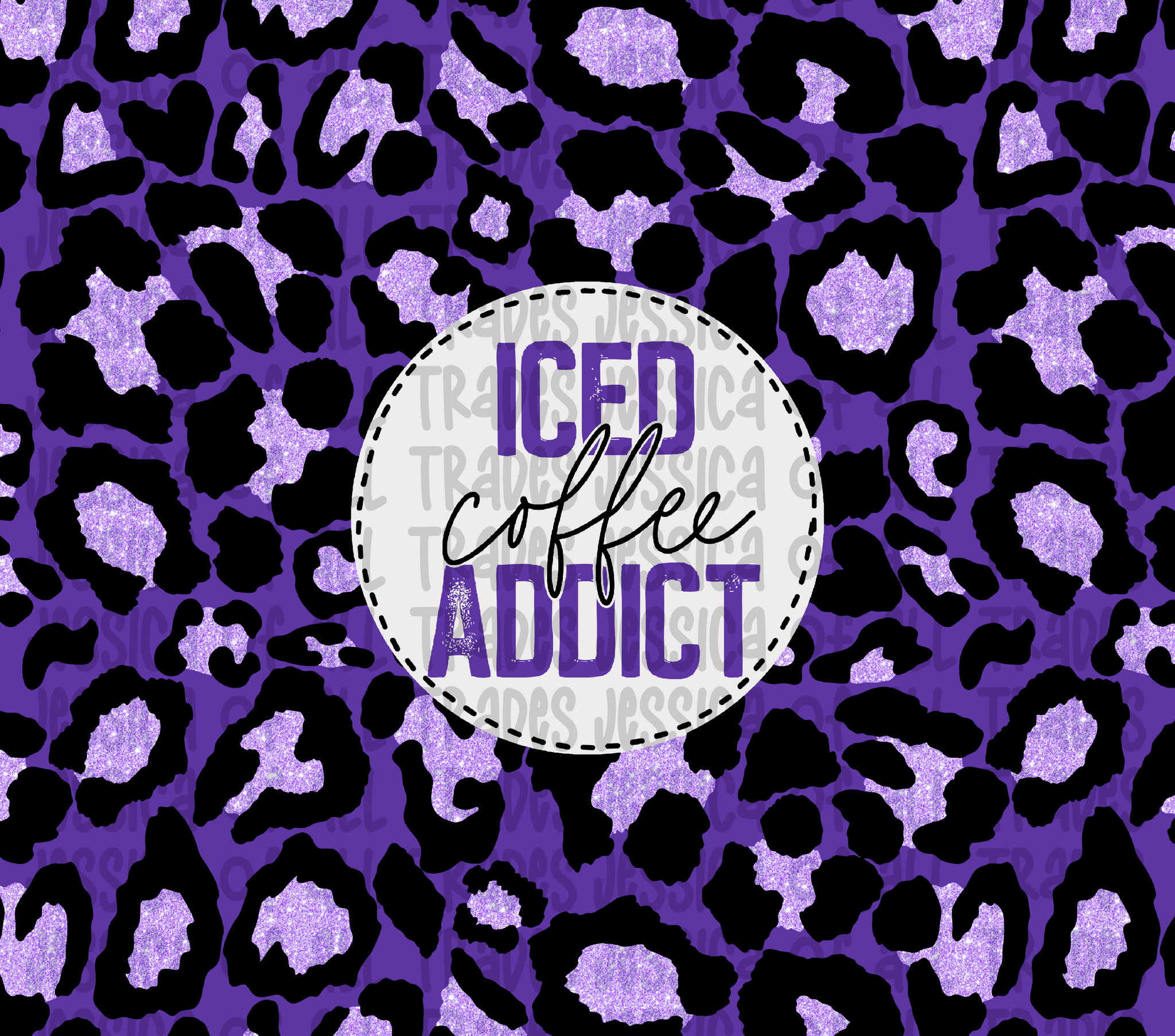 Iced Coffee Addict Tumbler Purple