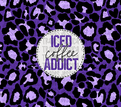 Iced Coffee Addict Tumbler Purple
