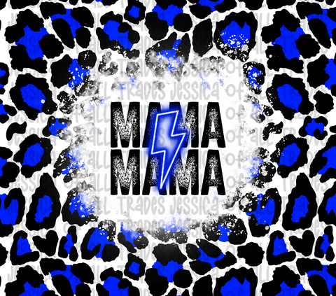 Mama Blue Lightning Bolt Tumbler