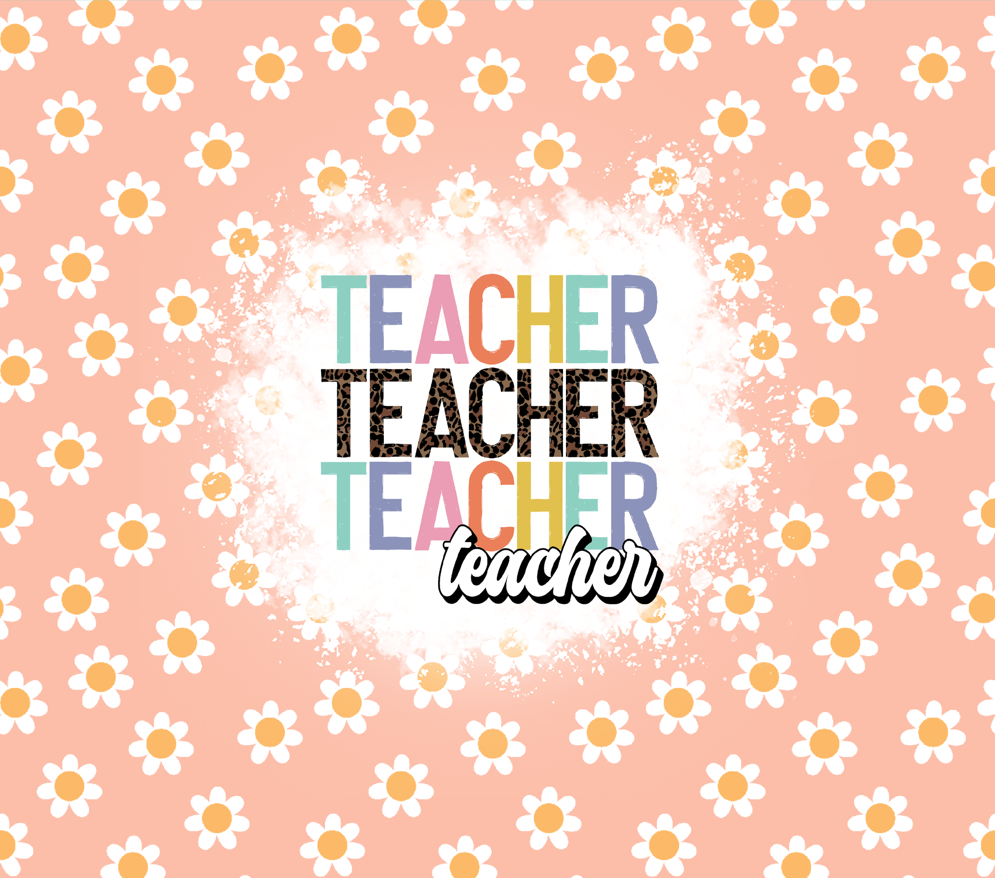 Teacher Floral Tumbler