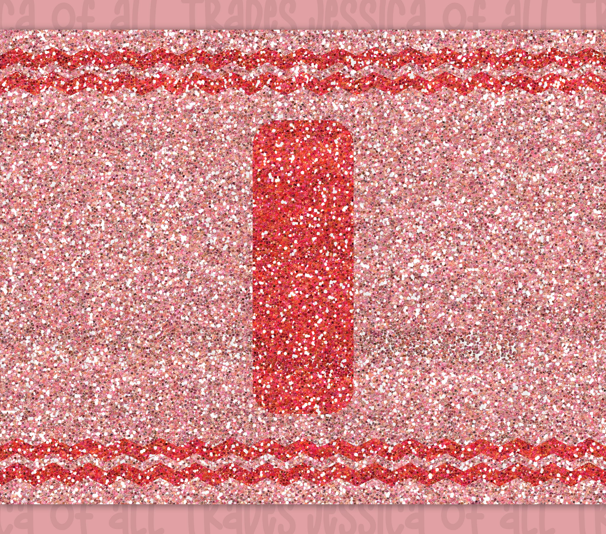 Pastel Red Glitter Crayon Tumbler