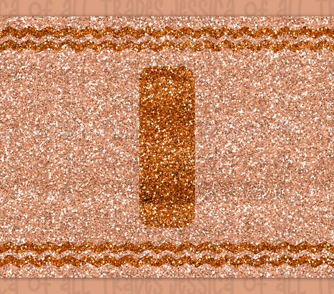 Pastel Orange Glitter Crayon Tumbler