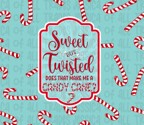 Sweet Twisted Candy Cane Tumbler